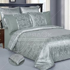 Постельное белье Cleo Satin jacquard евро сатин (простыня 230х250 см, 2 наволочки 50х70 см, 2 наволочки 70х70 см, пододеяльник 200х220 см) 31/145-SG