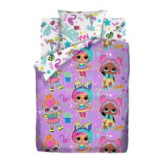 Постельное белье детское поплин (простыня 214х150 см, пододеяльник 215х143 см, наволочка 70х70 см) L.O.L. Surprise! Neon 16265-1/16289-1