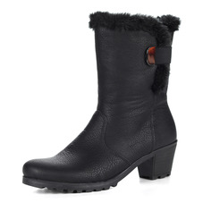 Сапоги Черные сапоги на низком каблуке Rieker