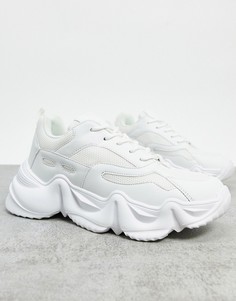 Белые кроссовки на массивной подошве Truffle Collection-Белый