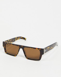 Квадратные солнцезащитные очки в коричневой черепаховой оправе Spitfire-Коричневый