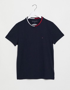 Черная футболка с логотипом-флагом Tommy Hilfiger-Черный цвет