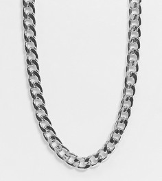 Серебристое ожерелье-цепочка с крупными звеньями ASOS DESIGN Curve-Серебряный