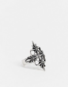 Серебристое кольцо со звездами ASOS DESIGN-Серебристый