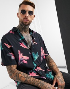 Рубашка с принтом птиц SikSilk-Многоцветный