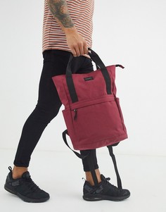 Бордовый рюкзак с ручками и фирменной нашивкой ASOS Unrvlld Supply-Красный