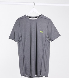 Серая меланжевая футболка ASOS 4505 Tall training-Серый