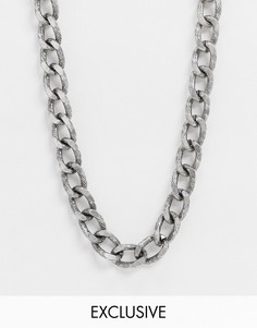 Серебристое массивное ожерелье-цепочка Reclaimed Vintage inspired-Золотой
