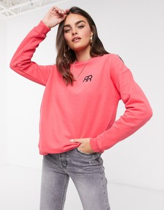 Розовый свитшот от комплекта с круглым вырезом и логотипом River Island-Розовый цвет