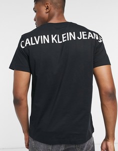 Черная футболка с логотипом на спине Calvin Klein Jeans-Черный