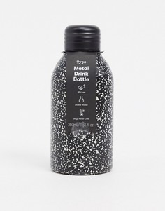 Монохромная бутылка для воды 350 мл с принтом Typo-Мульти