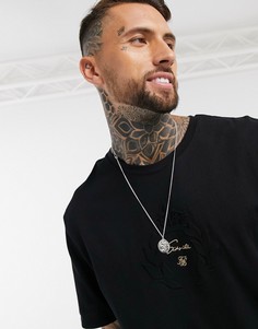 Черная футболка с короткими рукавами SikSilk x Dani Alves-Черный цвет