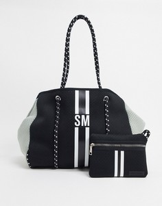 Сумка-шоппер в полоску Steve Madden-Черный