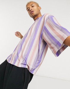 Oversized-футболка от комплекта в полоску ASOS Dark Future-Многоцветный