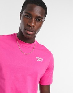 Розовая футболка с логотипом Reebok Classics-Розовый