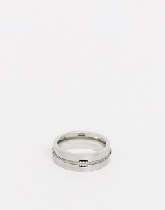Серебристое кольцо из нержавеющей стали ASOS DESIGN-Серебряный