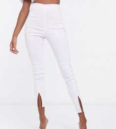 Белые брюки скинни с разрезами от комплекта Vesper Tall-Белый