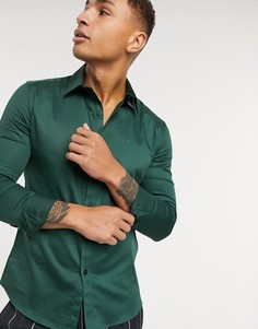 Зеленая рубашка с заостренным воротником Lockstock-Зеленый
