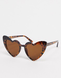 Черепаховые солнцезащитные очки в форме сердца SVNX-Коричневый