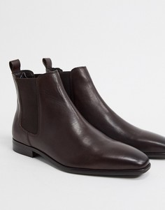 Коричневые кожаные ботинки челси River Island-Коричневый цвет