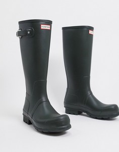 Зеленые резиновые сапоги Hunter original tall-Зеленый