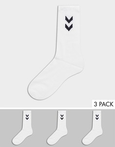 Набор из 3 пар белых носков Hummel-Белый