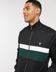 Черный спортивный топ в стиле колор блок Lyle & Scott