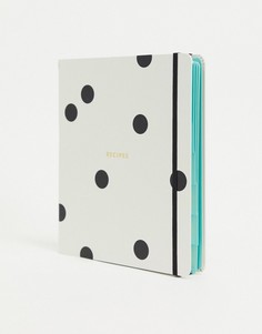 Книга рецептов с обложкой в горошек Kate Spade-Кремовый