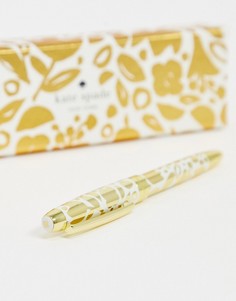 Шариковая ручка и пенал с цветочным принтом Kate Spade-Золотой