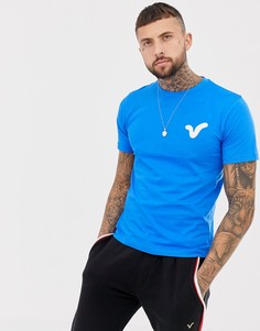 Синяя футболка с логотипом-аппликацией Voi Jeans-Синий