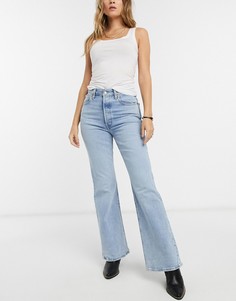 Светло-синие расклешенные джинсы Levis-Синий