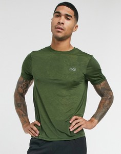 Спортивная футболка из полупрозрачного быстросохнущего трикотажа ASOS 4505-Зеленый