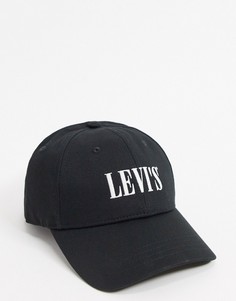 Черная кепка с логотипом Levis-Черный