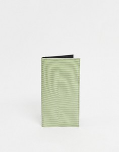 Зеленый кошелек с эффектом кожи ящерицы ASOS DESIGN-Зеленый цвет