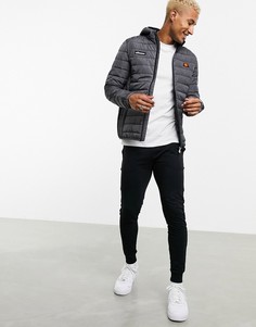 Серая дутая куртка ellesse-Серый