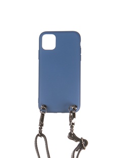 Чехол Ally для APPLE iPhone 11 А1 Soft Touch с ремешком Blue A1-01102