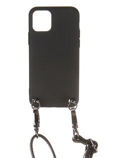 Чехол Ally для APPLE iPhone 11 Pro А1 Soft Touch с ремешком Black A1-01106