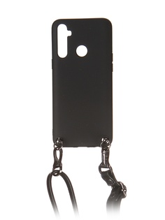 Чехол Ally для Realme 5 А1 Soft Touch с ремешком Black A1-01151