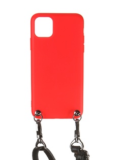Чехол Ally для APPLE iPhone 11 Pro Max А1 Soft Touch с ремешком Red A1-01107