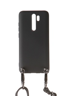 Чехол Ally для Xiaomi Redmi Note 8 Pro А1 Soft Touch с ремешком Black A1-01131