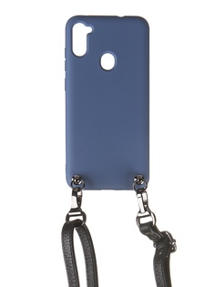 Чехол Ally для Samsung M115/A115 Galaxy M11/A11 А1 Soft Touch с ремешком Blue A1-01116