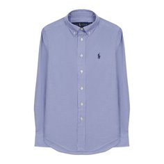 Хлопковая рубашка с воротником button down Ralph Lauren