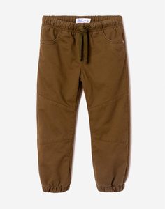 Утеплённые брюки цвета хаки для мальчика Gloria Jeans