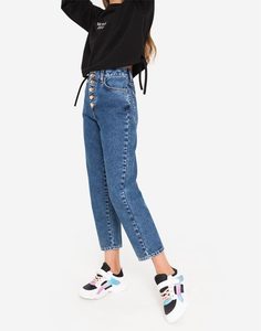 Свободные джинсы с высокой талией для девочки Gloria Jeans