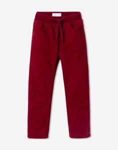 Бордовые утеплённые брюки для мальчика Gloria Jeans