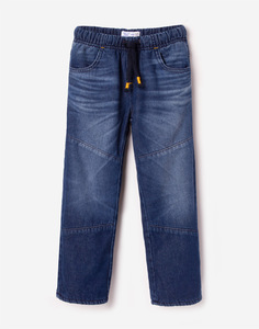 Утеплённые джинсы на резинке для мальчика Gloria Jeans