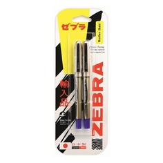 Ручка-роллер Zebra ZEB-ROLLER BE& DX7 0.7мм игловидный пиш. наконечник синие чернила блистер (2шт) 15 шт./кор. Зебра