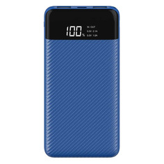 Внешний аккумулятор (Power Bank) INTERSTEP PB10DPD, 10000мAч, синий [73618]