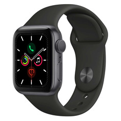 Смарт-часы APPLE Watch Series 5 40мм, серый космос / черный [mwv82ru/a]