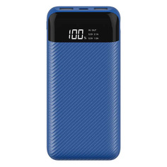 Внешний аккумулятор (Power Bank) INTERSTEP PB20DPD, 20000мAч, синий [73619]